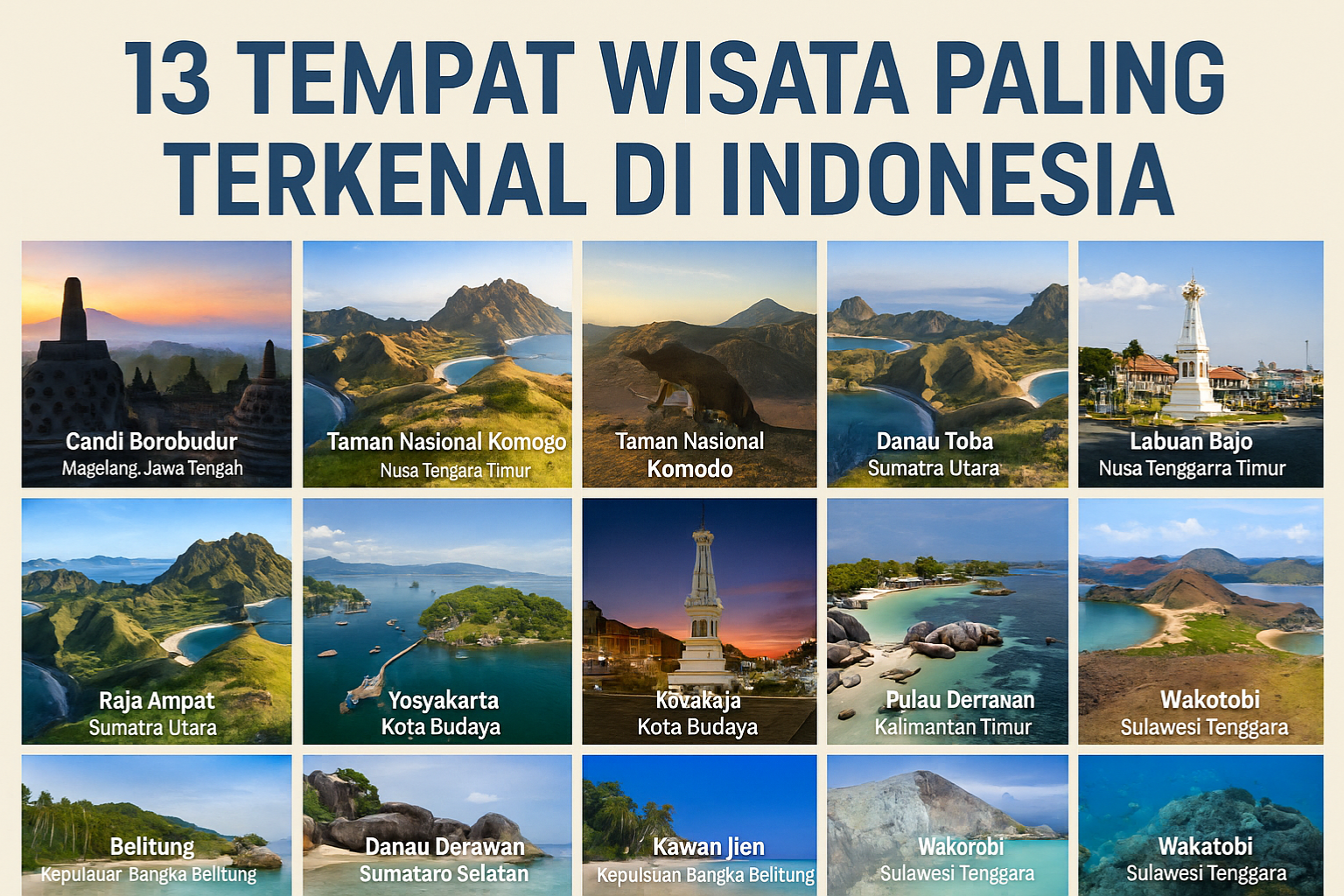 13 wisata terkenal di indonesia